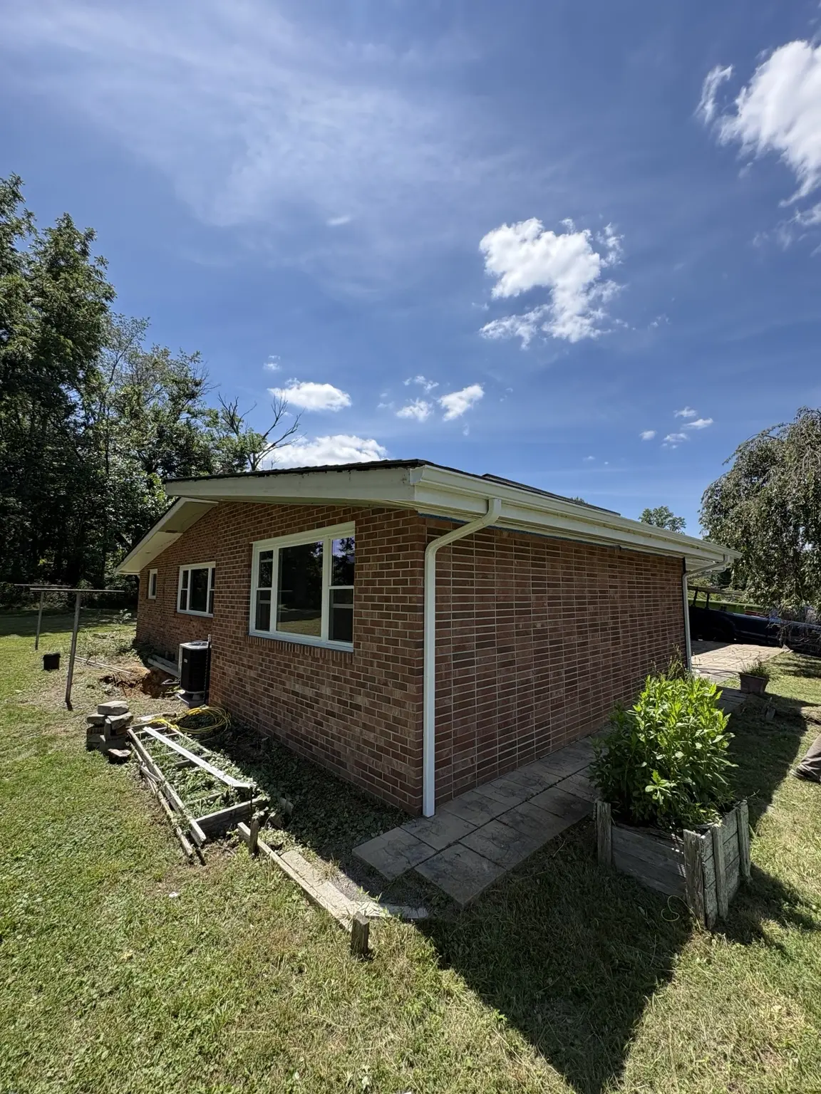 Front exterior of the home before painting